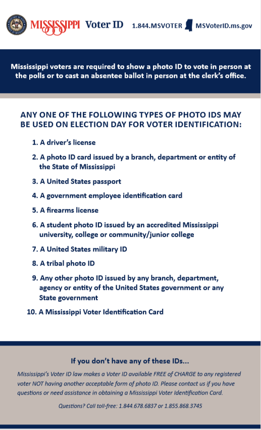Voter ID Outreach Poster
